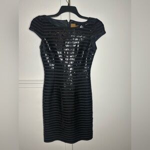 Ali Ro Black Sequin Mini Dress size 4
